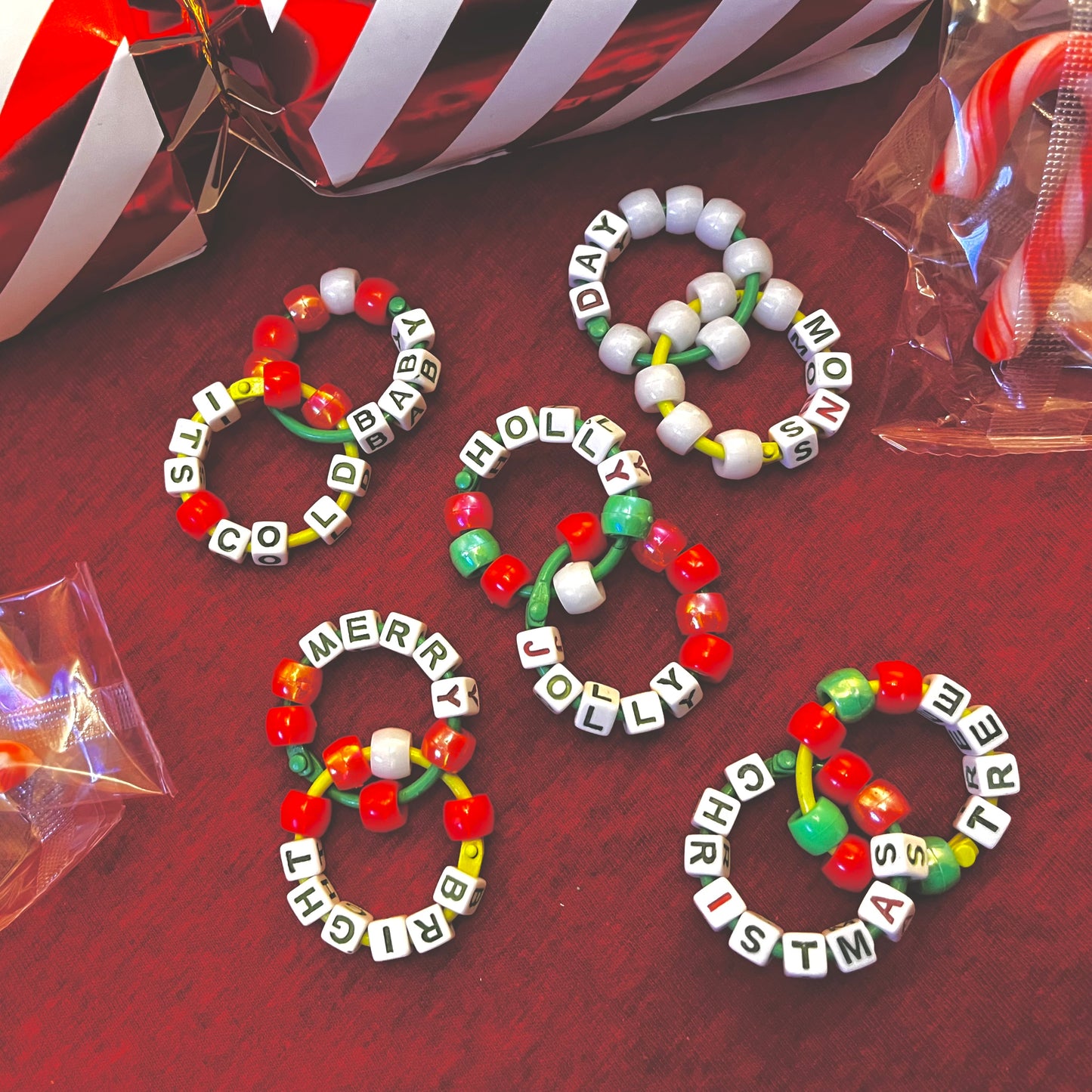 Double Christmas Fidget Rings