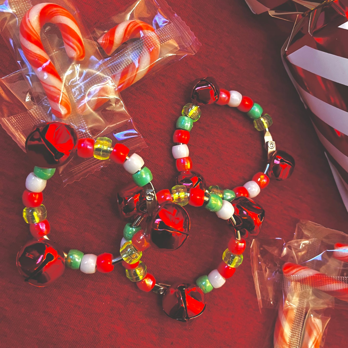 Red Jingle Bells Midi Fidget Ring