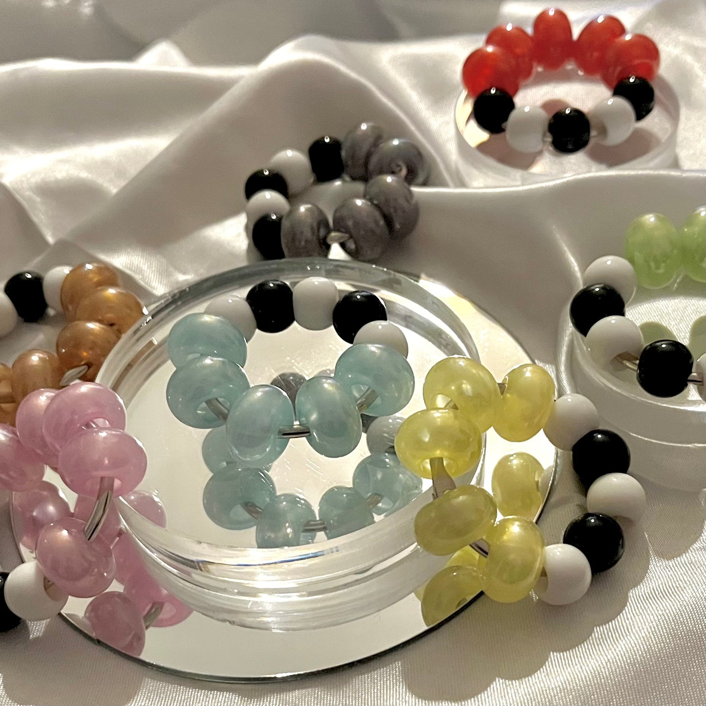 Mini Half&Half PearlJellybean Fidget Ring